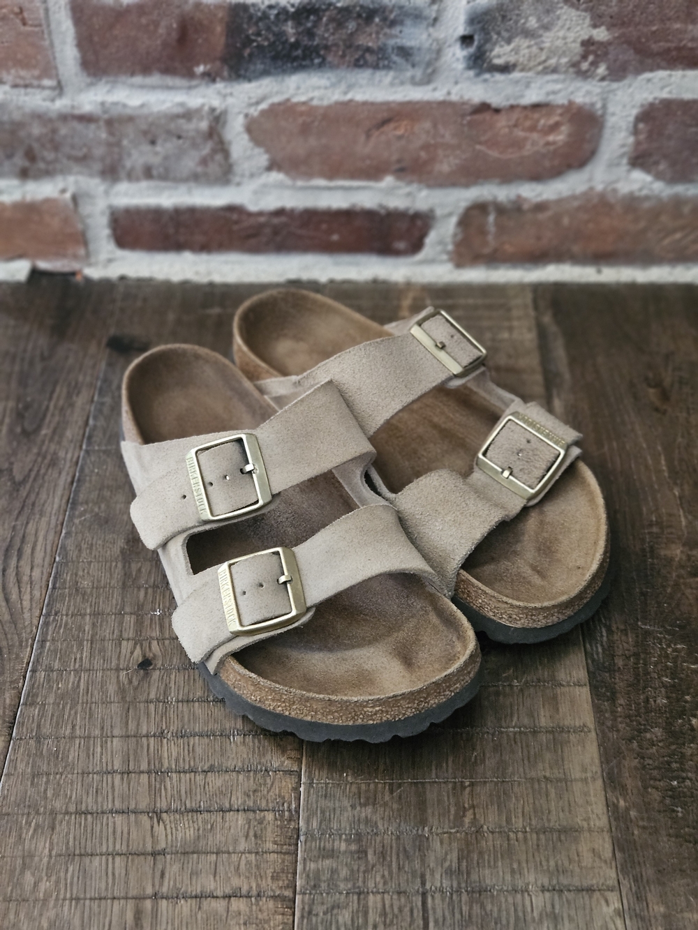 Birkenstock Arizona Suede "Sandcastle" Size 38
